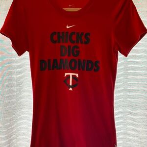 MN Twins Nike Red Short Sleeve Tee